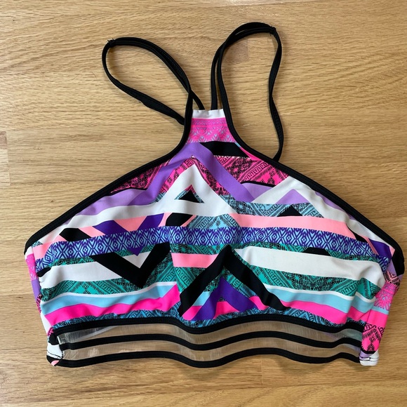 OP 2 Piece Colorful Swim Suit (Bottoms Size Medium, Top Size XL) - Picture 3 of 12